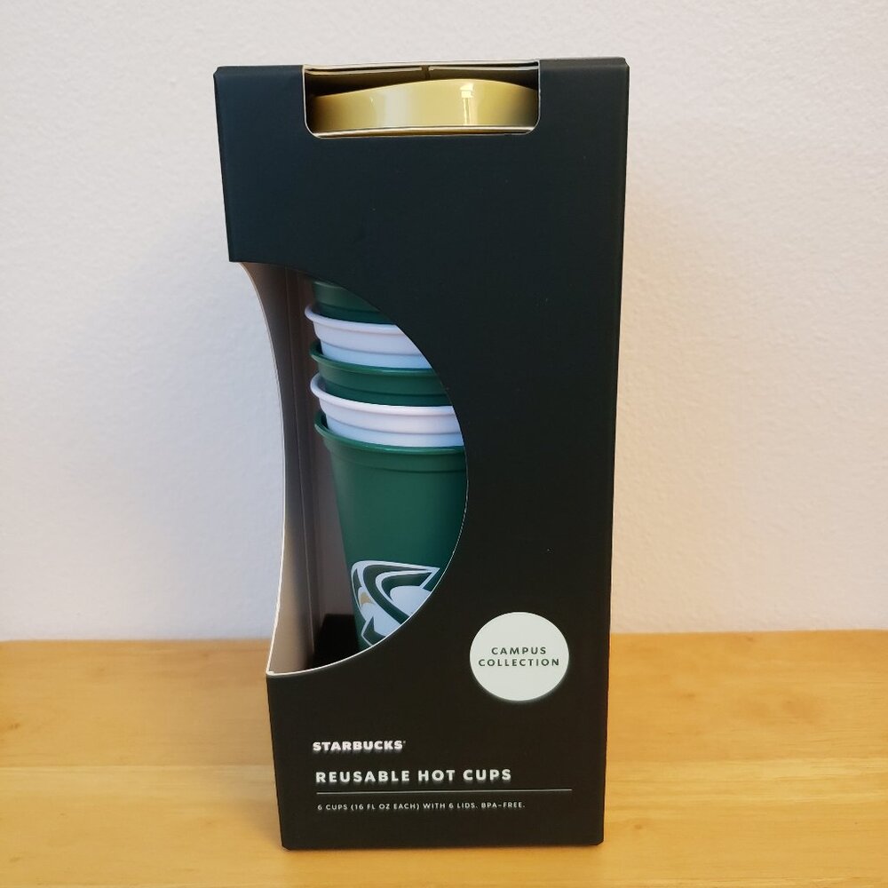 Starbucks Sacramento State College Reusable Hot Cups Campus Collection, Set of 6